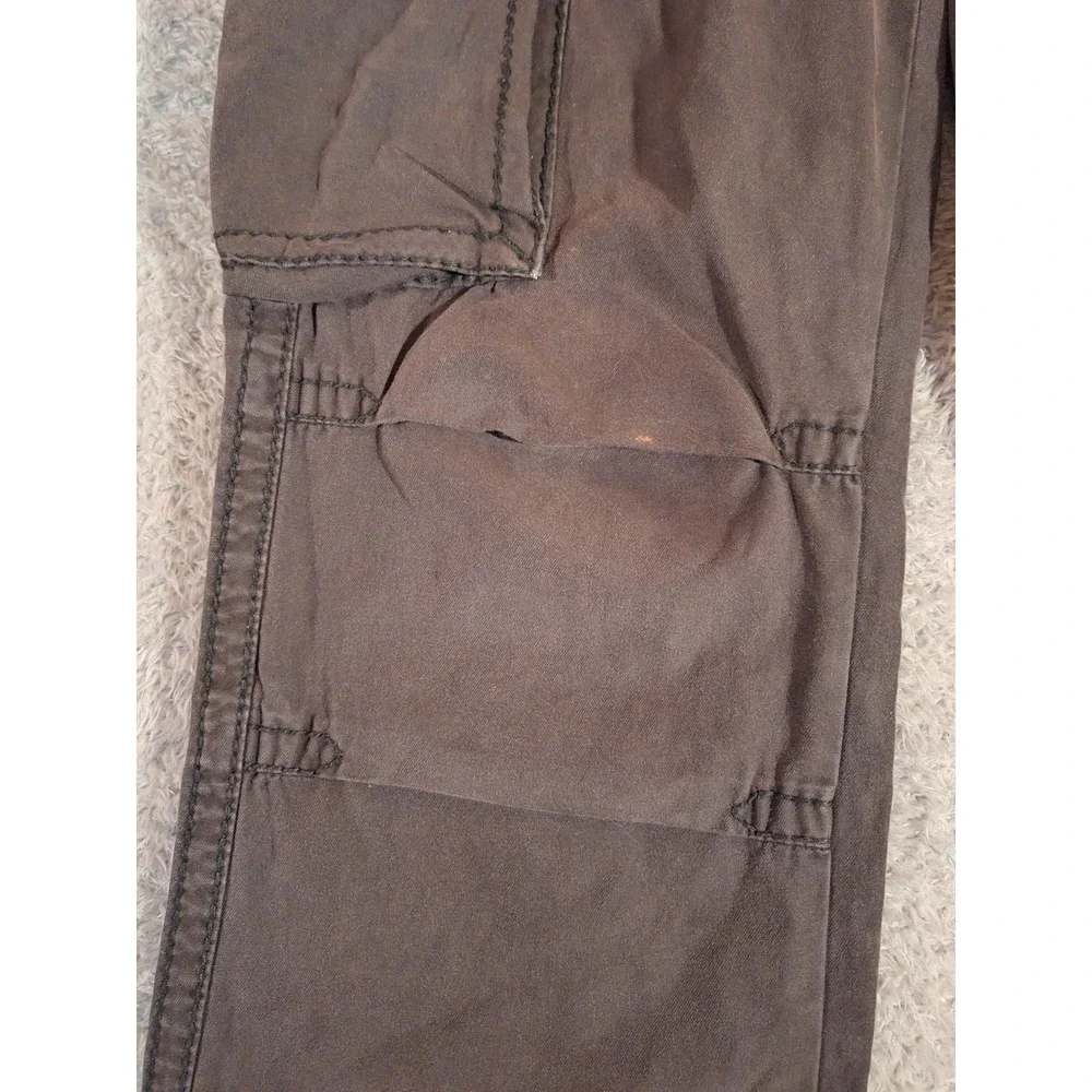 True Religion Anthony Mens Cargo Pants Size 30 Charcoal Grey Straight Drawstring